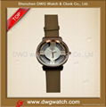 2012 Hot Sale Fashion Transparent Dial Leather Watch with PU Strap 2