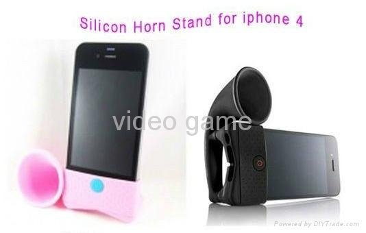 iPhone 4 Silicone Horn Stand Speaker 