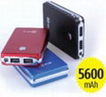 5600mAh Power bank  portable battery charger for tablet pc and cell phone