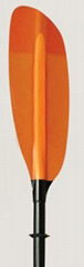 red glass fiber or plastic kayak paddle