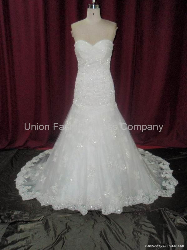 Popular & hottest Wedding gown in heavy beaded lace and satin from 2010 to now  2