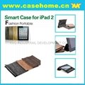 wooden pu case for ipad 2