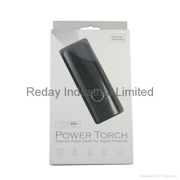Power Torch and External Battery Power Band for iPhone and Mobile Phone  5