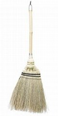 Hand-woven straw broom