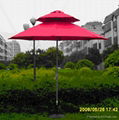 2.5m double-deck round aluminum umbrella