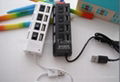 USB2.0 4ports HUB with switches 1