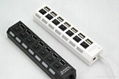 USB2.0 7ports HUB with Switches 3