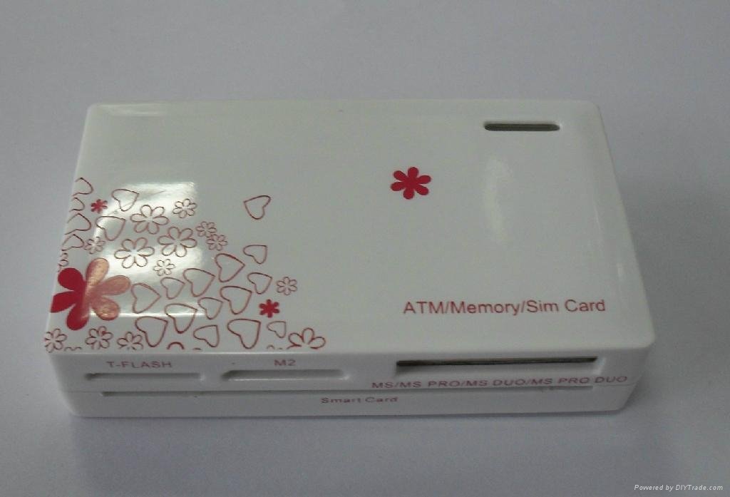 USB2.0 ATM SIM SD MS TF M2 All in 1 Card Reader 4