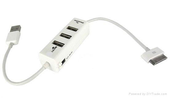 USB2.0 HUB with Iphone Ipod Ipad Charger Adapter 2