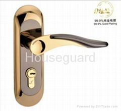 99.9% Gold Electroplate Double Tongue Kirsite Lever Locks (M Series)