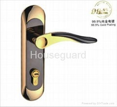 99.9% Gold Electroplate Double Tongue Kirsite Lever Locks (SH Series)