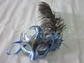 feather mask with flower