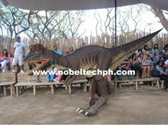 Animatronics dinosaur mascot dilophosaurus