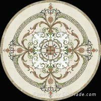 Marble medallion mosaic waterjet