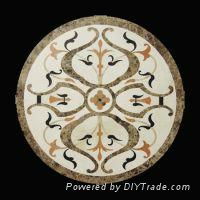 Marble medallion mosaic waterjet flooring designs patterns 4