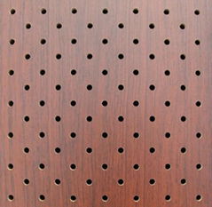 perforated wooden acoustic panel