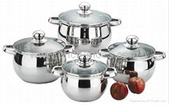 8Pcs Stainless Steel Casserole Set