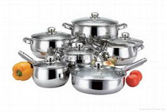 12pcs Stainless Steel Cookware Set