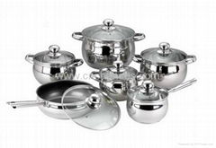 12pcs Stainless Steel Cookware Set