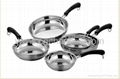 5Pcs Stainless Steel Frying Pan