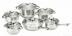 12Pcs Stainless Steel Cookware Set