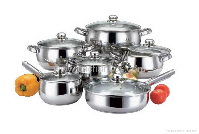 16Pcs Stainless Steel Cookware Set 2