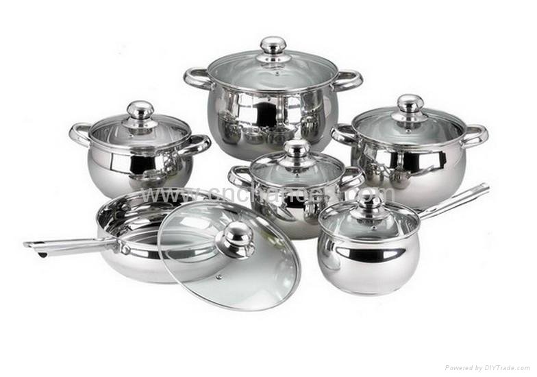 16Pcs Stainless Steel Cookware Set 4