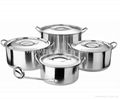 8Pcs Stainless Steel Casserole set 5