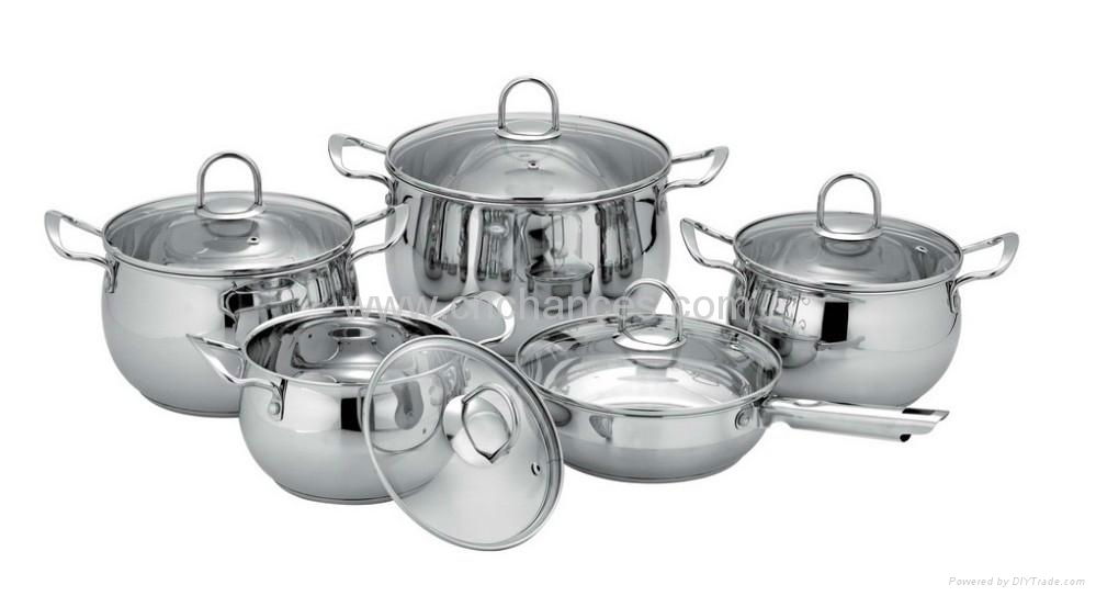 12pcs Stainless Steel Cookware Set 5