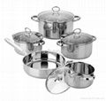 10pcs Stainless Steel Cookware Set 4