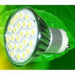 4.8W GU10 24 SMD5050 Aluminum LED Spotlight