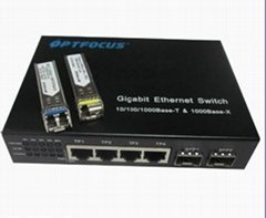 5 ports Gigabit Ethernet Optical Fiber Switch