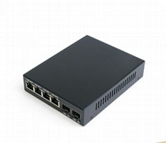 6 ports Gigabit Ethernet Optical Fiber Switch