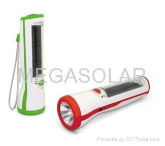 Solar multi-function flashlight