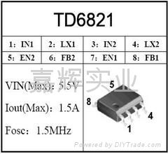PWM DC/DC TD6821降压IC