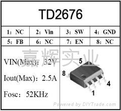 PWM DC/DC TD2676 降压IC