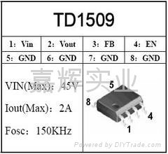 PWM DC/DC TD1509降壓IC