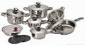 16pcs stainless steel cookware set