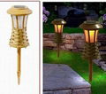 Solar bamboo garden light