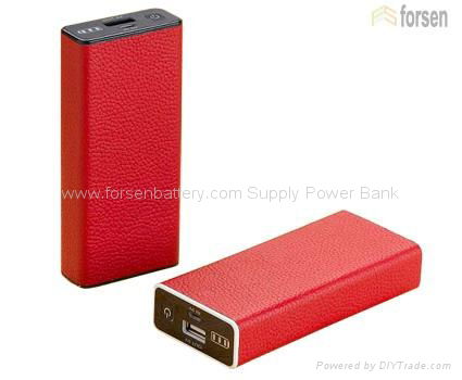 Portable power bank with premium leather casing of perfect model power charger