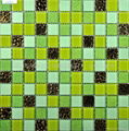 Spraying glass mosaic tile