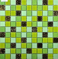 Spraying glass mosaic tile