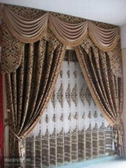 Plain Polyester Window Curtain with