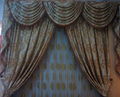 Plain Polyester Window Curtain with Attached Valance 5