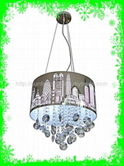 satinless steel pendant light