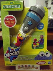 Original New Sesame Street 2011 Let's Rock Elmo Grover Microphone