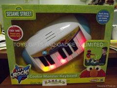 Original New Sesame Street 2011 Let's Rock Elmo Cookie Monster Keyboard