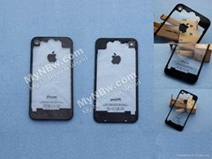 Transparent Back cover Repair Parts for iphone4 BLACK 
