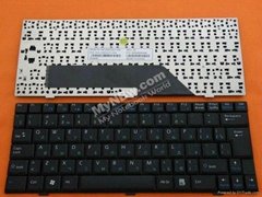 Msi U100 Black Russian Laptop Keyboard