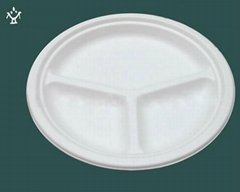 10''3-com biodegradable disposable Corn starch plates